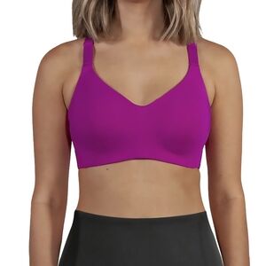 Avia Wireless V-Neck Bra in Magenta Pink